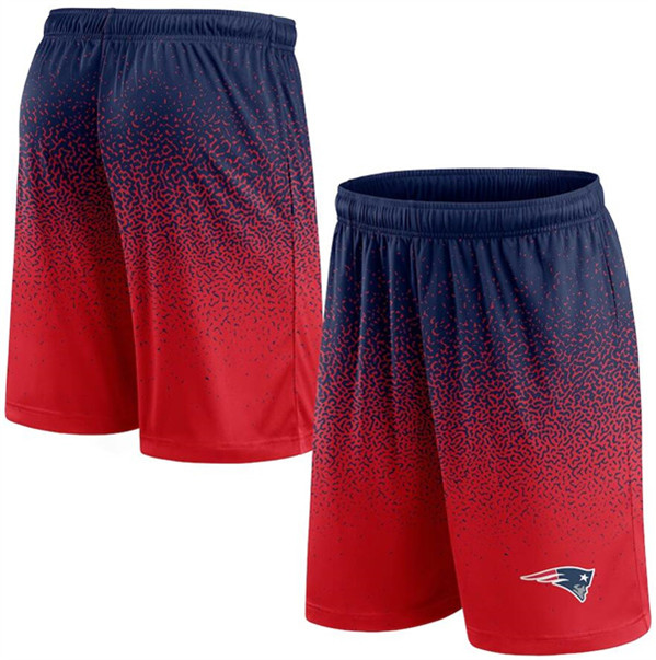 Men's New England Patriots Navy/Red Ombre Shorts